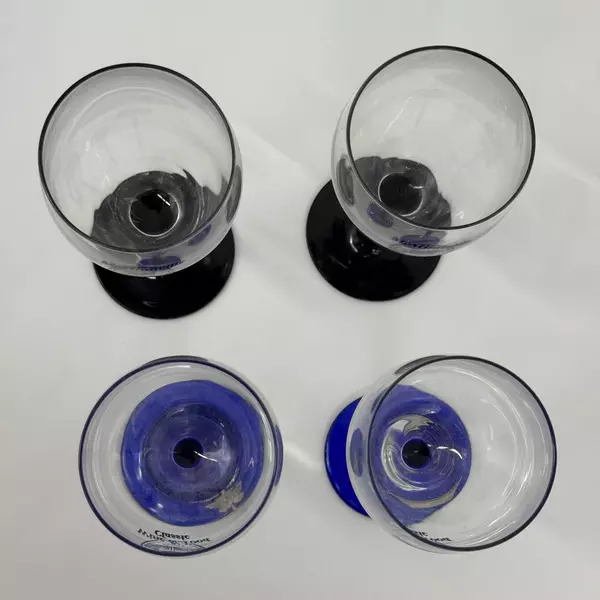 4 Crystal Wine Glasses Advertising The McMinnville Oregon Wine And Food Classic