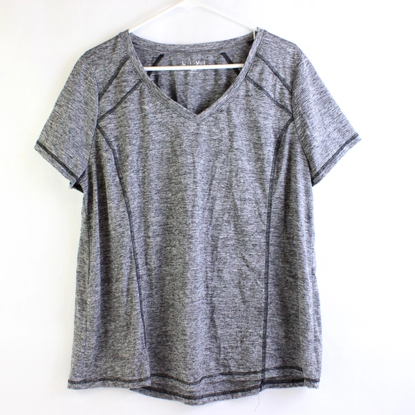 Livi for Lane Bryant Gray Short-Sleeve Athletic T-Shirt Women's Size 14/16
