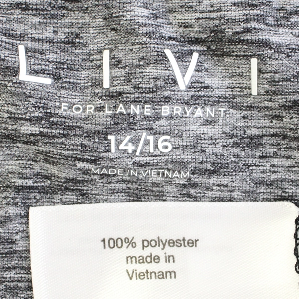 Livi for Lane Bryant Gray Short-Sleeve Athletic T-Shirt Women's Size 14/16