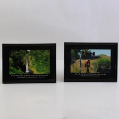 Lot of 2 Black Plastic Frames (7.8 x5.4) Bible Quotes & Pictures Maika'i Things