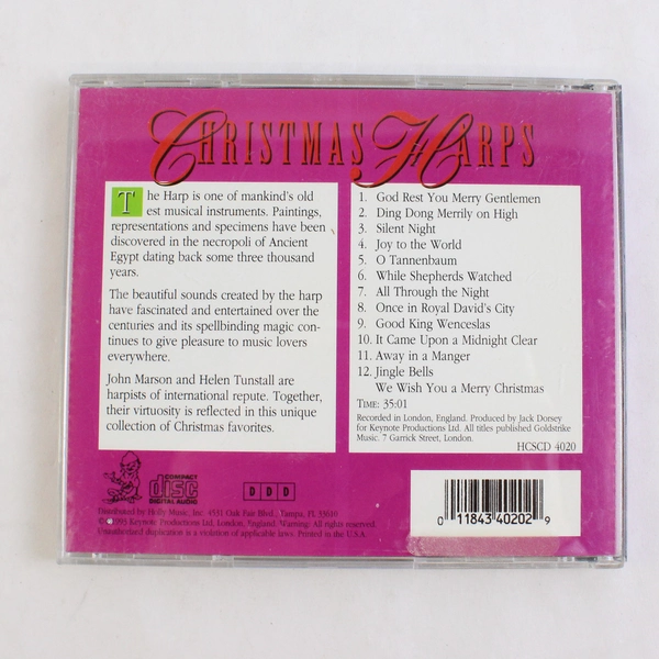 1993 Christmas Harps Holly Collectors Series Holiday Music CD