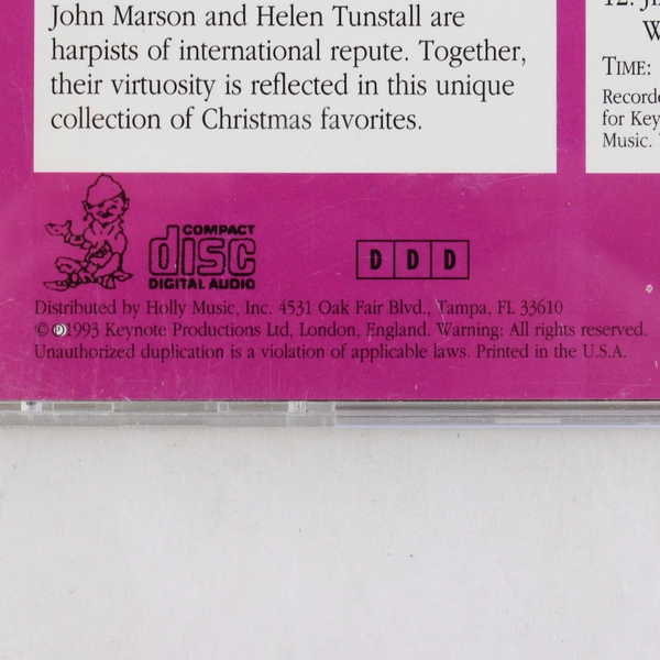 1993 Christmas Harps Holly Collectors Series Holiday Music CD
