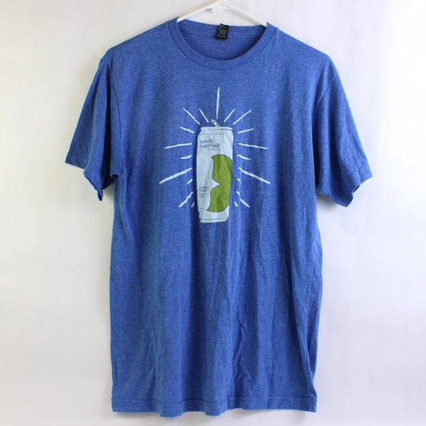 Tultex Rowdy Mermaid Kombucha Blue T-Shirt Women's Size Medium