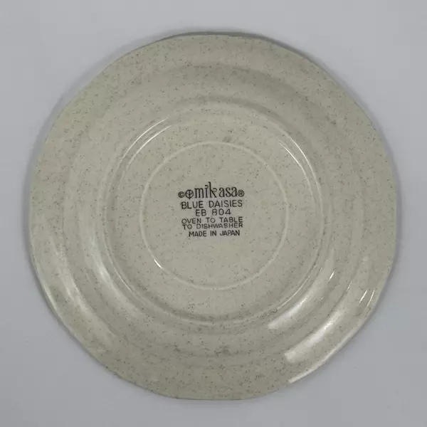 Mikasa Blue Daisies Saucers Set of 4 Excellent Condition 6 1/4”