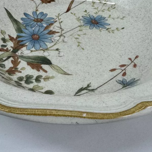 Mikasa Blue Daisies 9.75 Inch Stoneware Vegetable Bowl