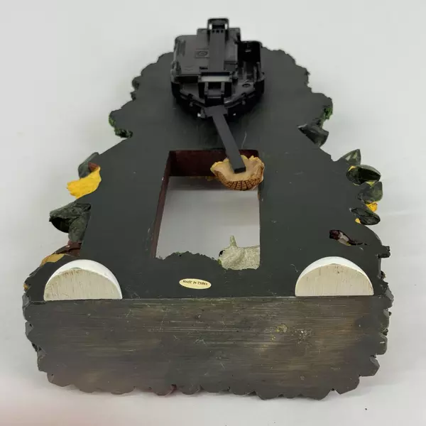 Resin Pendulum Clock Cows And Barn Farm Scene