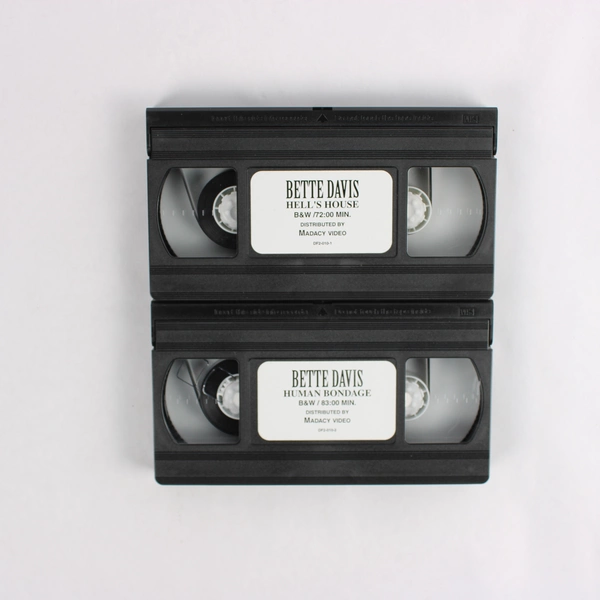 Bette Davis VHS Tapes Hell's House 1932 & Human Bondage 1934 Vintage