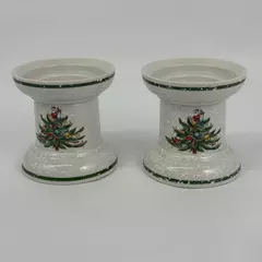 2 Mikasa Christmas Treats 4 Inch Pillar Candle Holder