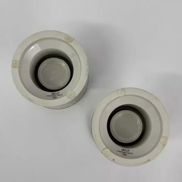 2 Mikasa Christmas Treats 4 Inch Pillar Candle Holder