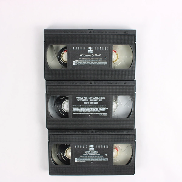 John Wayne Classic Westerns Box Set 3 VHS Tapes 1997 Republic Pictures