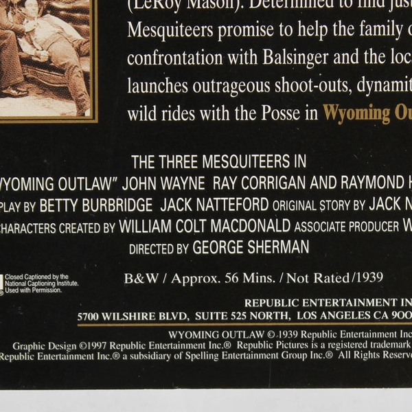 John Wayne Classic Westerns Box Set 3 VHS Tapes 1997 Republic Pictures