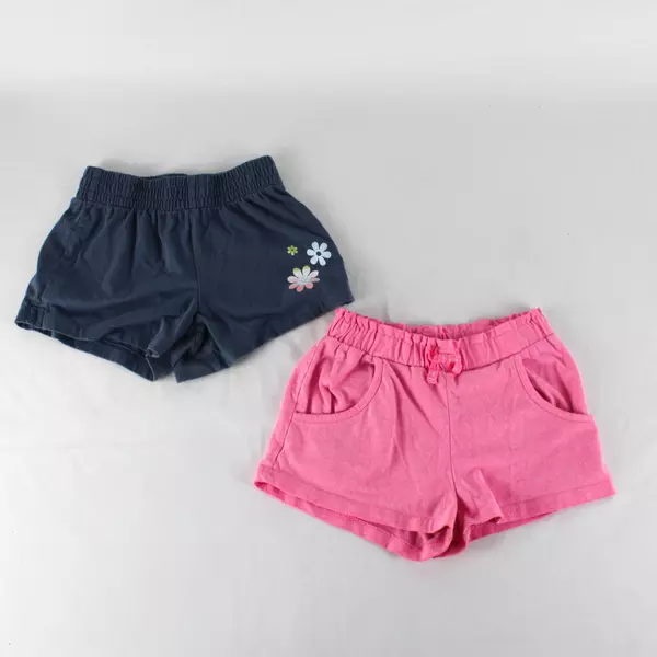 Lot of 3 Girls' Shorts Size Small 6/6X Pink Green Blue