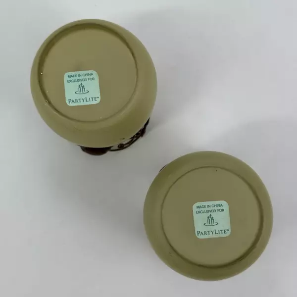 Set of 2 Vintage PartyLite Paris Retro Votive Candle Holders P7673