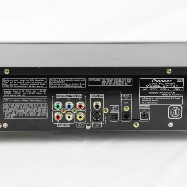 Pioneer DV-434 DVD Player Tested Works No Remote Included