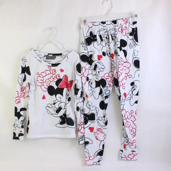 2 Piece Disney Minnie Mouse Pajama Set Girl's Size 10