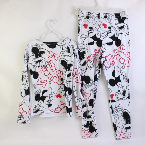 2 Piece Disney Minnie Mouse Pajama Set Girl's Size 10
