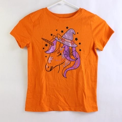 Wonder Nation Halloween Unicorn Graphic T-Shirt Girl's Size Medium 7-8