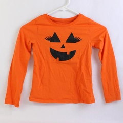 Btween Halloween Jack-O-Lantern Orange Long-Sleeve T-Shirt Girl's Size 7