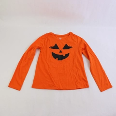 Btween Halloween Jack-O-Lantern Orange Long-Sleeve T-Shirt Girl's Size 8