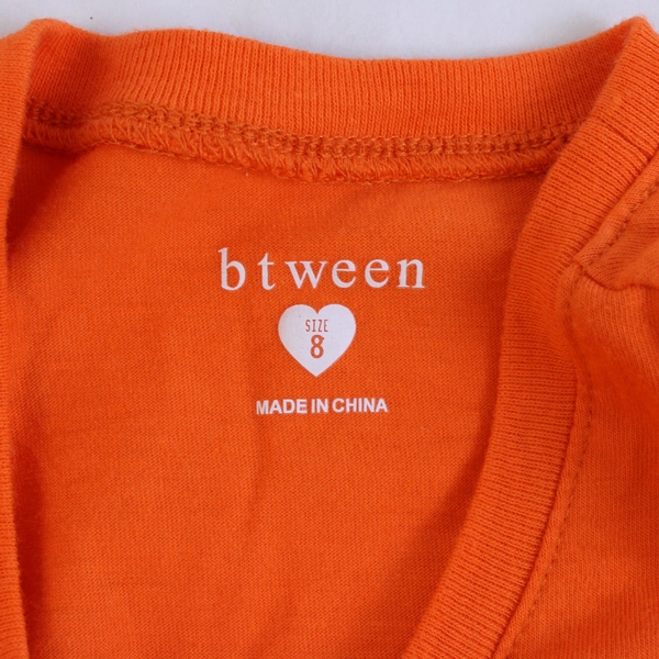 Btween Halloween Jack-O-Lantern Orange Long-Sleeve T-Shirt Girl's Size 8