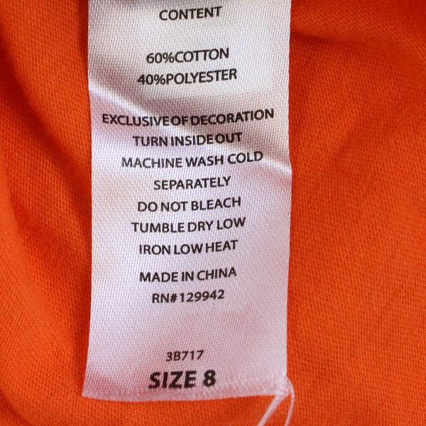 Btween Halloween Jack-O-Lantern Orange Long-Sleeve T-Shirt Girl's Size 8