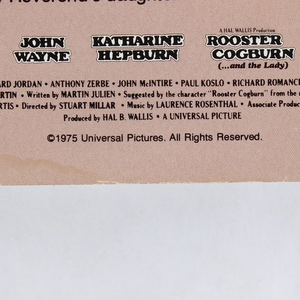 Rooster Cogburn (...and the Lady) VHS Tape, 1990 Film