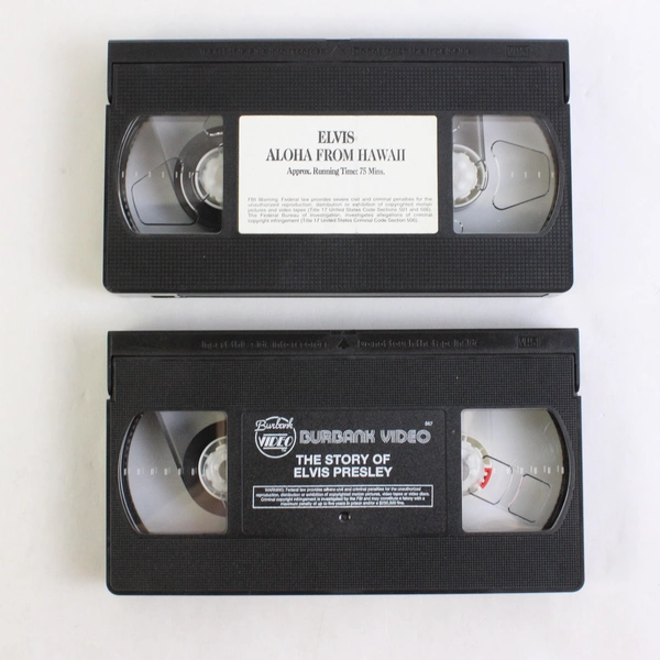  Lot Of 2 Elvis VHS Aloha From Hawaii and The Story Of Elvis Presley 1990