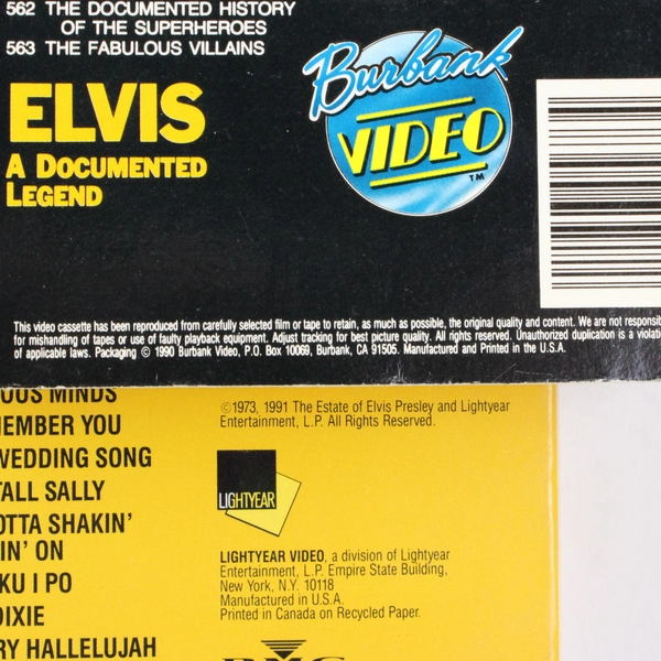  Lot Of 2 Elvis VHS Aloha From Hawaii and The Story Of Elvis Presley 1990