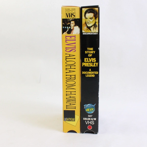  Lot Of 2 Elvis VHS Aloha From Hawaii and The Story Of Elvis Presley 1990