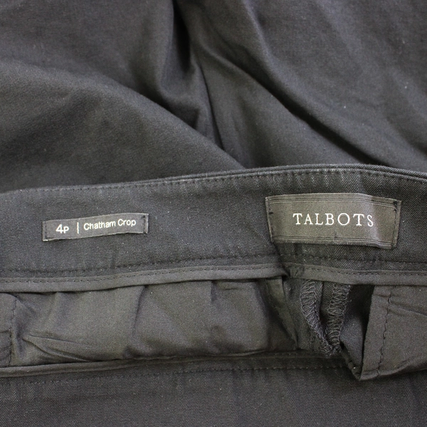 Talbots Chatham Crop Black Scallop Hem Capris Women's Size 4P