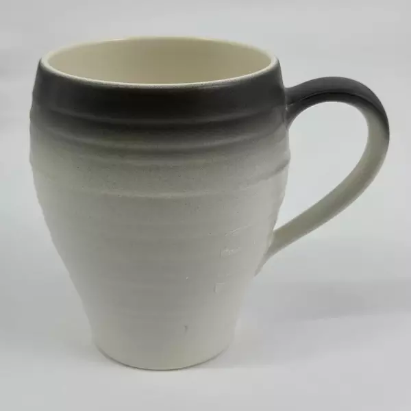 Set of 4 Mikasa Swirl Ombre Graphite Mugs 18 oz Coffee Cups Mugs Ceramic