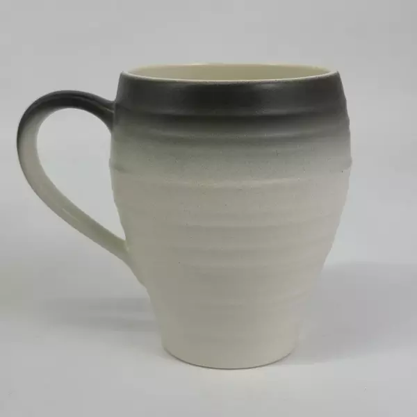 Set of 4 Mikasa Swirl Ombre Graphite Mugs 18 oz Coffee Cups Mugs Ceramic