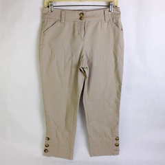 Charter Club Beige Capri Pants Button Accents Women's Size 4P