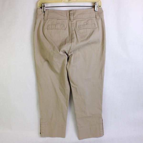 Charter Club Beige Capri Pants Button Accents Women's Size 4P