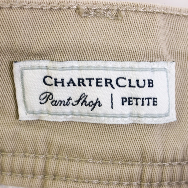 Charter Club Beige Capri Pants Button Accents Women's Size 4P