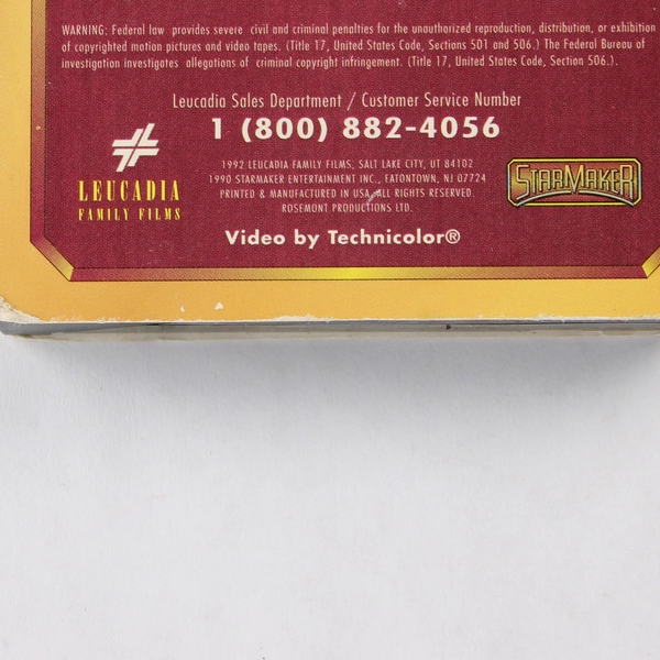 Little Lord Fauntleroy VHS Tape 1992 Film