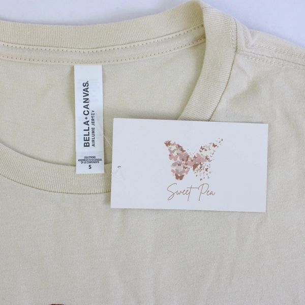 NWT Bella + Canvas Cream and Brown T-Shirt Women's Size Small