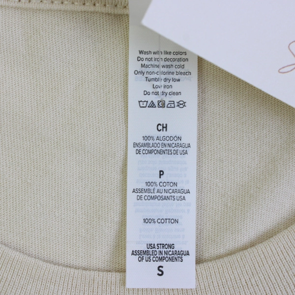 NWT Bella + Canvas Cream and Brown T-Shirt Women's Size Small