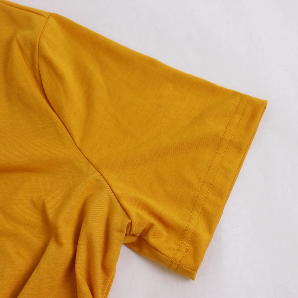 NWT Ginkana Mustard Yellow Ruched Maternity T-Shirt Women's Size 2XL