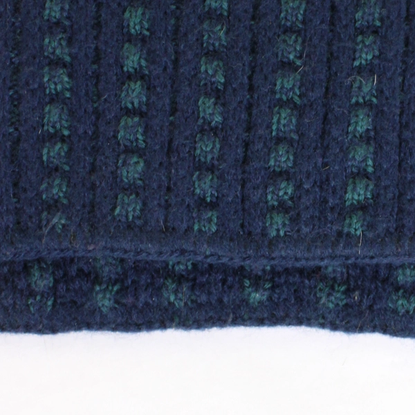 Blue and Green Striped Knit Scarf 9" x 62"