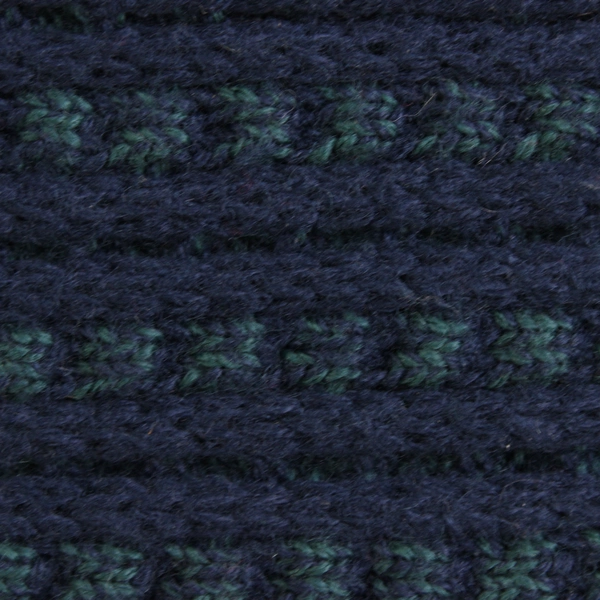 Blue and Green Striped Knit Scarf 9" x 62"