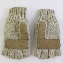 Fownes Women's Beige Wool Blend Knit Mittens/Gloves One Size