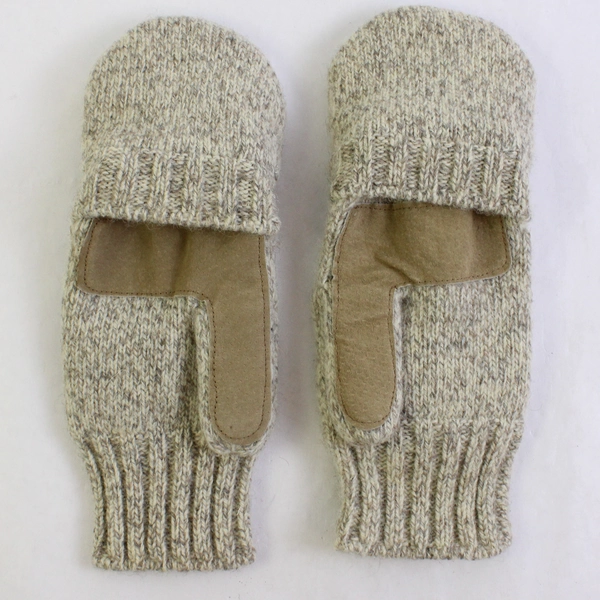 Fownes Women's Beige Wool Blend Knit Mittens/Gloves One Size