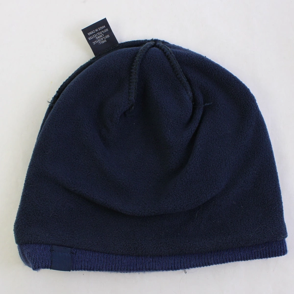 Tommy Hilfiger Gray and Blue Acrylic Knit Beanie Adult One Size
