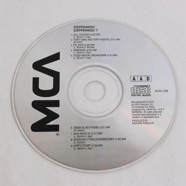 Seven by Steppenwolf CD MCA Records 1970