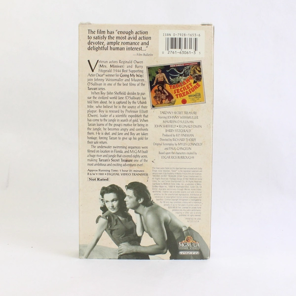 Vintage Tarzans Secret Treasure VHS Tape, 1941, B&W