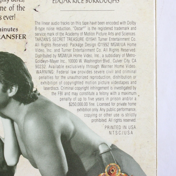 Vintage Tarzans Secret Treasure VHS Tape, 1941, B&W