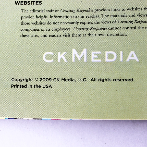 Creating Keepsakes Magazine March 2009 Featuring Scrapbooking Crafts