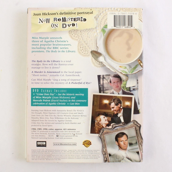 Christie's Miss Marple Joan Hickman 3 Feature Length Mysteries BBC DVD Set