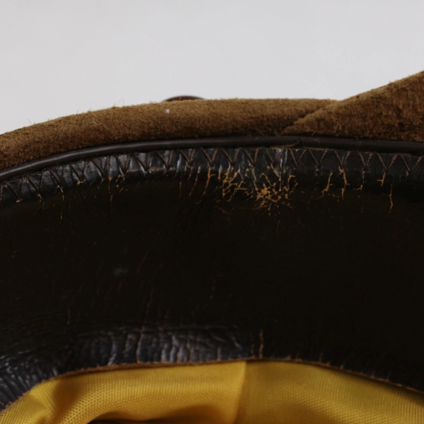 Vintage Echte Prinz Heinrich Mütze Brown Suede Cap One Size